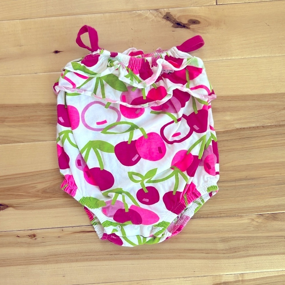Koala Baby Bubble Romper Pink Cherries Size 6 Months